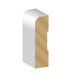 Primed Pine Finger Jointed F/J Pencil Round Profile 66 X 18 White