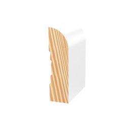 Primed Pine Finger Jointed F/J Bullnose Profile 66 X 18 White