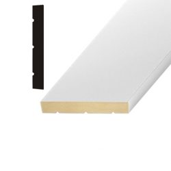 Primed Pine Finger Jointed F/J Top Bevel Profile 90 X 11 White