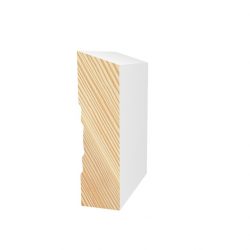 Primed Pine Finger Jointed F/J Top Bevel Profile 90 X 18 White