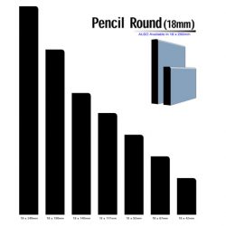 Primed MDF Pencil Round 240 X 18 White