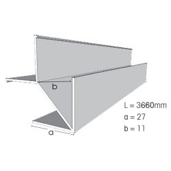 Weathertex Small External Aluminium Corner 3660mm Large Flange