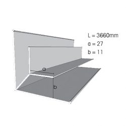 Weathertex Small Internal Aluminium Corner 3660mm Large Flange