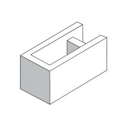 Besser Block Corner & End 390 x 190 x 190 Masonry Concrete Grey Block