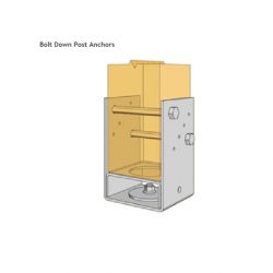 Pryda Post Support 90mm Bolt Down Anchor With Washer