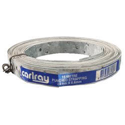 Hoop Iron 24mm x 0.6mm x 15m Punched Strapping Carlray