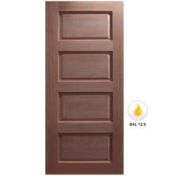 Meranti Solid 4 Panel Door Maple Veneer SP-4P Various Sizes