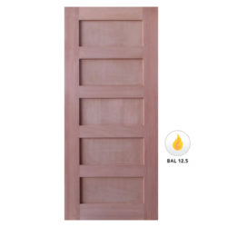Meranti Solid 5 Flat Panel Shaker Door Various Sizes SP-SK5