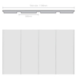 Weathertex 3660 x 1196 x 9.5mm WeatherGroove Smooth 300mm Groove