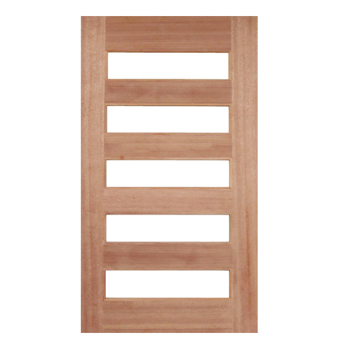 Meranti Door GDD5 Solid 5 Panel Glass Door Various Sizes Blacktown