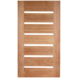 Meranti Door GD-D6 Solid 6 Panel Glass Door Various Sizes