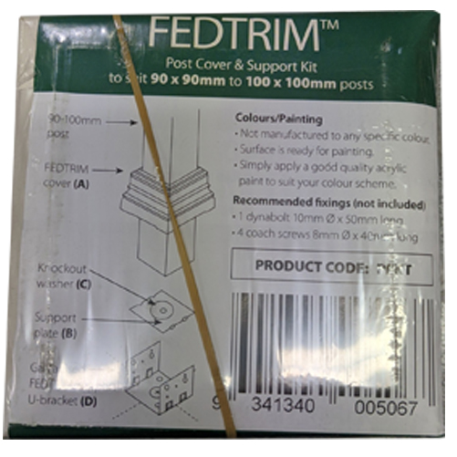 Fedtrim 90100mm Post Cover and Support Kit
