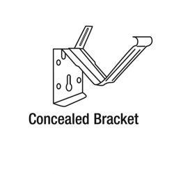 Concealed Bracket Zinc for Hi Front Gutter 115