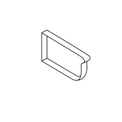 Stop End Plates Right Colorbond for Hi Front Gutter 115