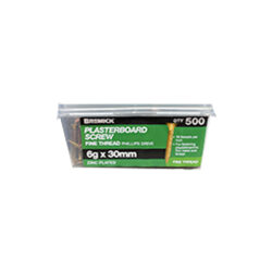 Plasterboard Screw 6 x 30mm Zinc Plated Screws Box of 1000