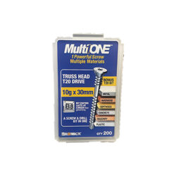 Multi Screw 10g x 30mm Truss Head B8 Coating Box of 200 MultiONE