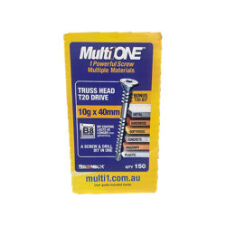 Multi Screw 10g x 40mm Truss Head B8 Coating Box of 150 MultiONE