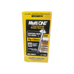 Multi Screw 10g x 50mm Contour Head B8 Coating Box of 100 MultiONE