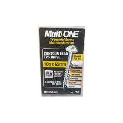 Multi Screw 10g x 65mm Contour Head B8 Coating Box of 75 MultiONE