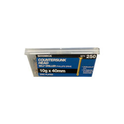 Countersunk Screw 10g x 40mm Zinc Plated Metal Screws Box of 250