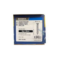 Countersunk Screw 10g x 35mm Zinc Plated Metal Screws Box of 500
